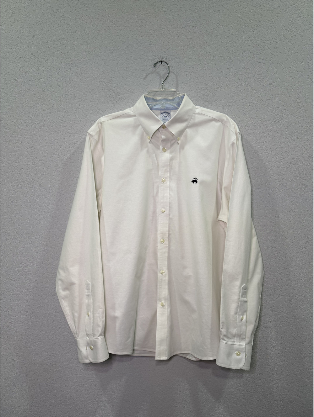 Brooks Brothers Men's White Button Down Dress Shirt - L